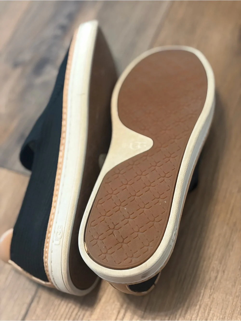 Black ugg slip ons